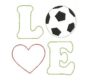 Stickdatei - Love Fußball Appli
